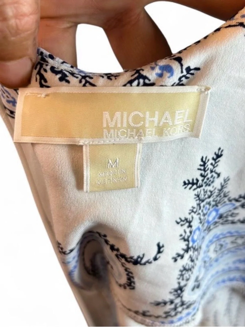 Michael kors Blue Paisley Short Sleeve Dress
